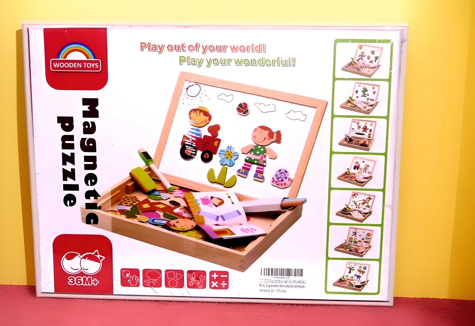 Magnetic puzzle drawing board for kids educational toy