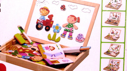 Magnetic puzzle drawing board for kids educational toy