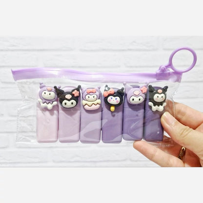 Cute character highlighter set pack of 6 pens