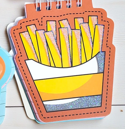 Food item inspired mini notebooks