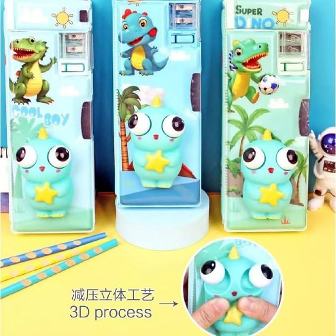 3D decompression compass pencil box