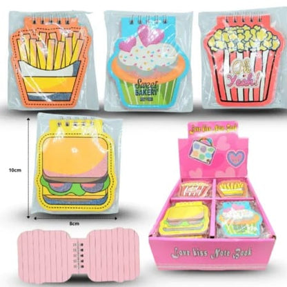 Food item inspired mini notebooks