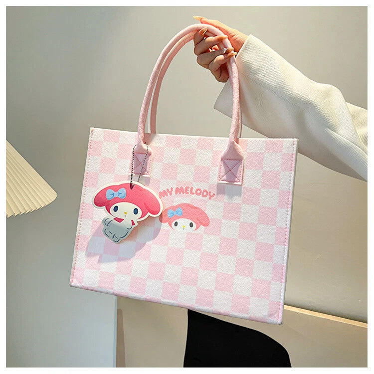Cute kawaii shopping tote bag Sanliou print reusable daily bag