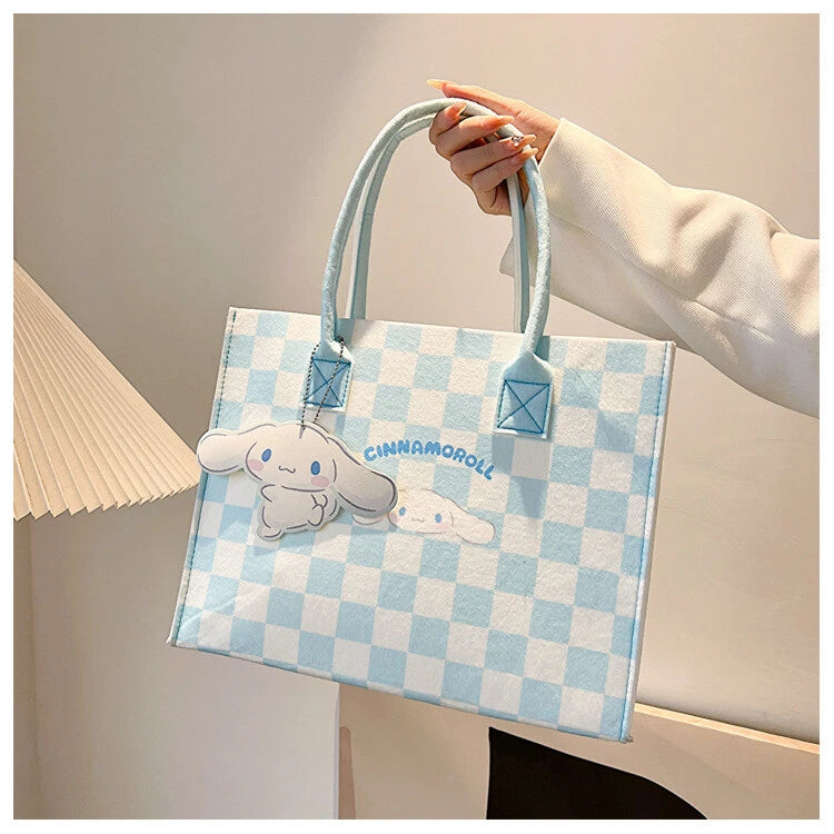 Cute kawaii shopping tote bag Sanliou print reusable daily bag