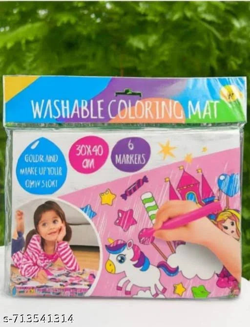 Washable coloring mat