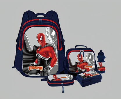Spider-Man 5 in 1 School Backpack Combo Set

