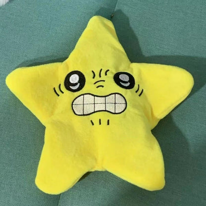 Jumping star interactive plush toy with lights