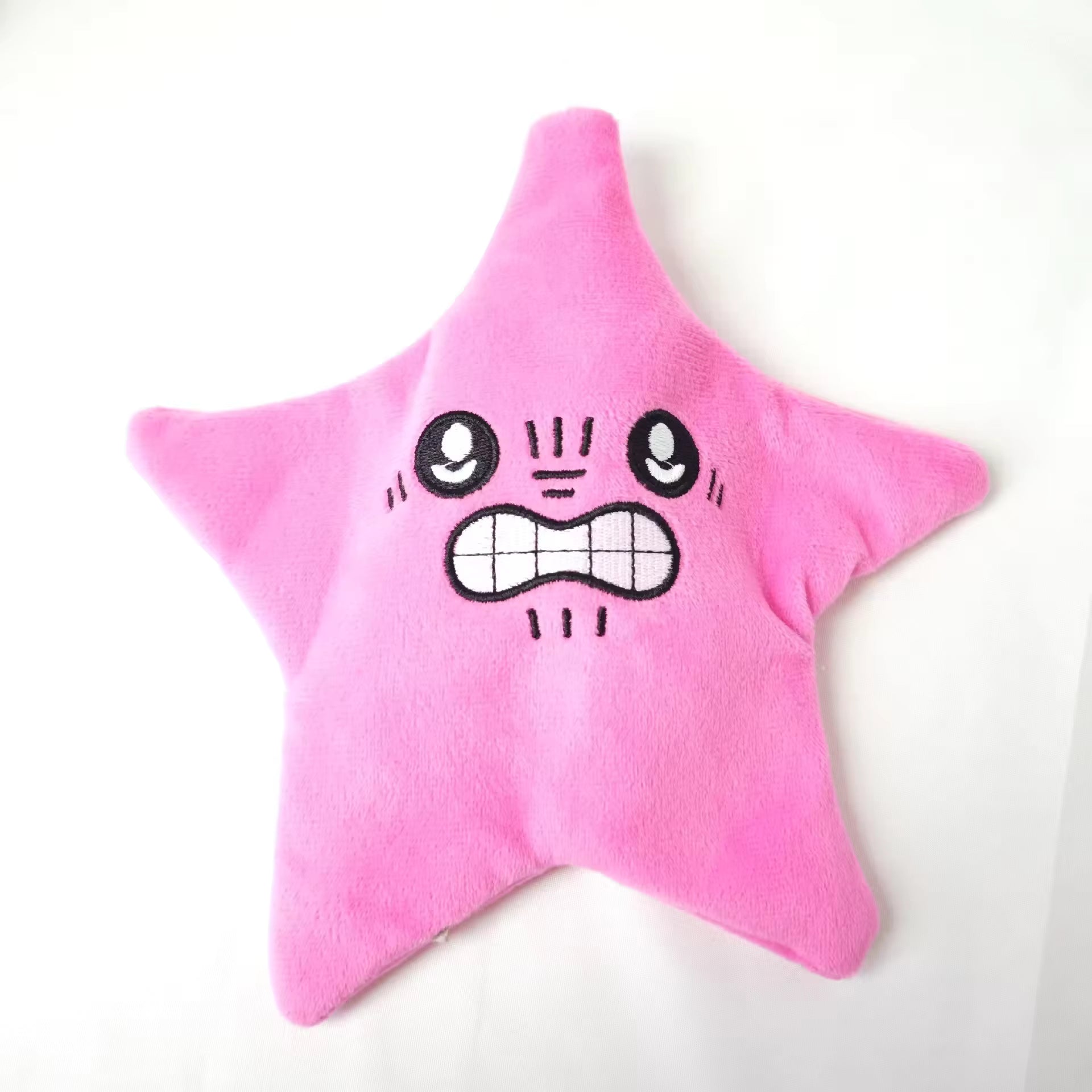 Jumping star interactive plush toy with lights