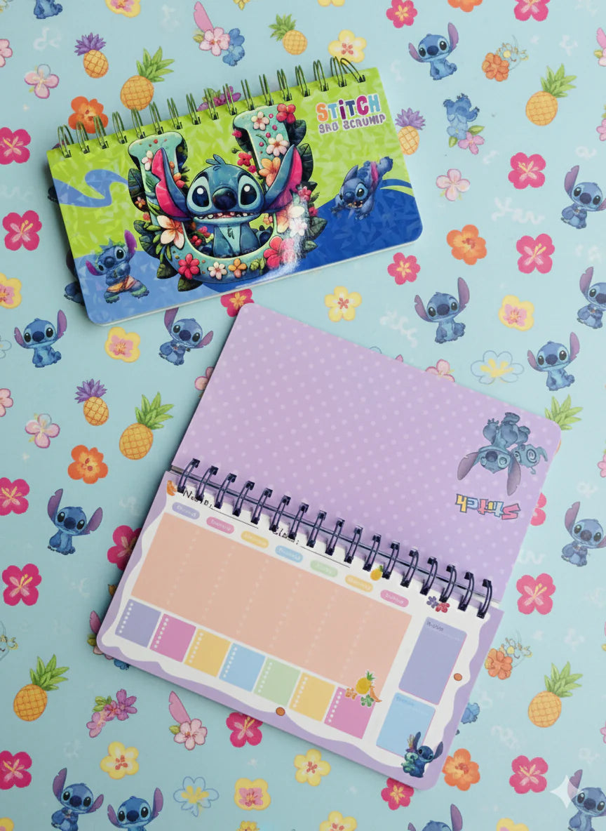 Stich themed cute sprial notebook
