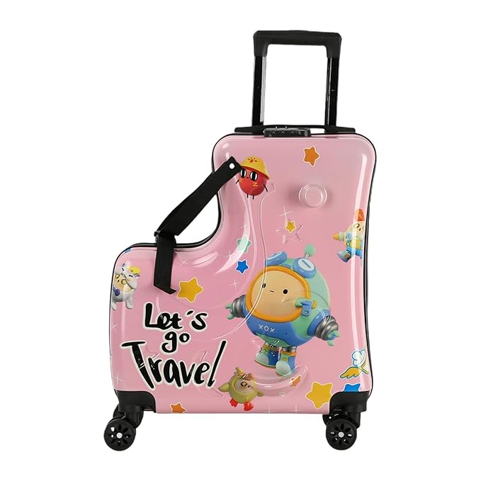 ONOTIC L-Shape Ride-On Trolley Bag for Kids