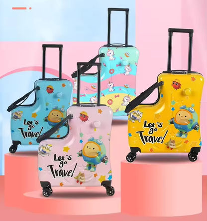 ONOTIC L-Shape Ride-On Trolley Bag for Kids