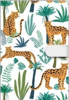 Animal theme magnetic lock diary